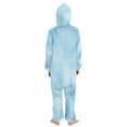 thumbnail image 3 of Soft Big Kids Onesie Pajamas Cozy Loose-Fit Jumpsuits for kids with Pockets for Christmas Lounge & Play Light Blue Icy Texture, 3 of 8