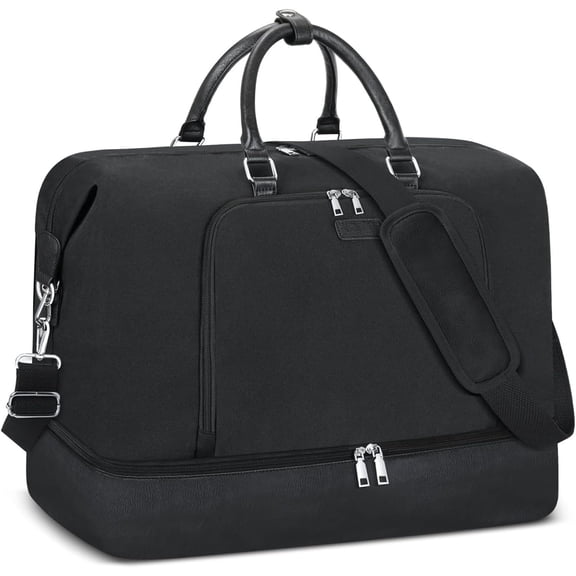 Travel Weekender Bag for Women, Overnight Bag with Shoe Compartment Travel Duffel Bag Carry Tote 21"