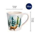 thumbnail image 2 of Bico Enchanted Deer Dreamscape Ceramic Mugs, Set of 4, for Coffee, Tea, Drinks, Microwave & Dishwasher Safe, 2 of 3