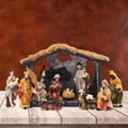 thumbnail image 6 of DYIOO 7.87" Indoor Nativity Manger Set, 11Pcs Christmas Figurine Set for Scene Holiday Family Gift Religious Decorations(7.87 in x 2.15 in x 6.10 in), 6 of 9