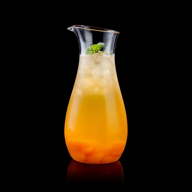Water Carafe,Acrylic Transparent Juice Bottle Wine Carafe Beverage Carafe Streamlined Design