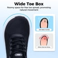 thumbnail image 4 of AOV Womens Wide Toe Box Walking Shoes Arch Support Running Shoe Plantar Fasciitis Tennis Sneakers Orthotic for Pain Relief Black Size 9, 4 of 8