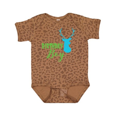 

Inktastic Birthday Boy Deer Head Deer Antlers Gift Baby Boy Bodysuit