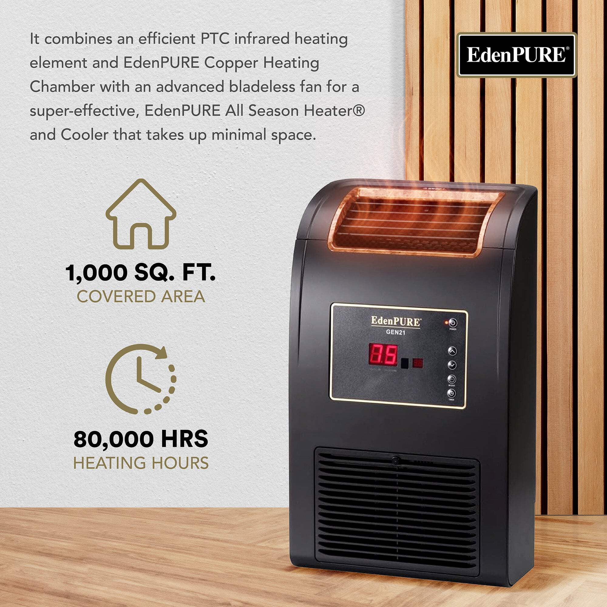 Heater Edenpure Classic Copper Plus Electric Heaters For Indoor
