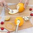 thumbnail image 4 of Cribun Stainless Steel Lemon Zester Grater with Channel Knife and Hanging Loop, 4 of 4