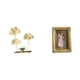 thumbnail image 1 of Figura decorativa con flores y hojas de metal, marco de resina con base de hierro resistente. Decoración estable ideal para sala de estar, oficina o t, 1 of 8