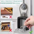 thumbnail image 3 of Key Lock Box, 4-digit Password Combination Lock Box for House Key, Portable Hanging Small Safe Box Waterproof Fireproof, Key Lock Box for Outside, Large-capacity Metal Box with Detachable Hook, 3 of 7