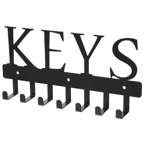 Mobutofu Black Wall-Mounted Key Holder with Multiple Hooks for Kitchen, Office, Entryway, and Home Organization Storage