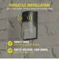thumbnail image 6 of Hyper Tough Direct Wire Pak Light with Clear Lens Cover, Dusk to Dawn, Black, 2000 Lumens, 120V, 6 of 18