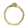 thumbnail image 2 of Cheryl M  Sterling Silver Gold-plated Brilliant-cut Black and White CZ Snake Ring, 2 of 3