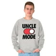 thumbnail image 4 of Uncle Mode On Off Gym Birthday Men's Big & Tall Crewneck Sweatshirt Brisco Brands 2X, 4 of 5