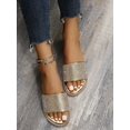 thumbnail image 3 of Women Black Allover Rhinestone Slide Sandals, 3 of 4