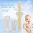 thumbnail image 2 of XYCCA Silicone Baby Safe Finger Toothbrush Set Soft Infant Safe Teeth Cleaner Massager-081901, 2 of 5