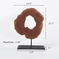 thumbnail image 4 of Greenage Irregular Shape Lychee Wood Sculpture Decoration, Natural Edge Tabletop Décor, Handmade Ornaments - Small Size 13.8'' x 17.7'', 4 of 6