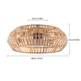 thumbnail image 4 of 18.5" Ceiling Fan Light Rattan Caged Flush Mount Ceiling Fan with Remote Control, 4 of 22