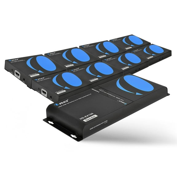 OREI 1x8 HDMI Extender Over Single Cat6/7-IR Remote, EDID Management Upto 400Ft (HD-EX108)