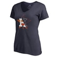thumbnail image 2 of Women's Navy Houston Astros X-Ray V-Neck T-Shirt, 2 of 3