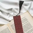 thumbnail image 6 of Kdxio Red Black Plaid Print Metal Tassel Bookmarks,Perfect Gift for Art Lovers and Bookworms Metal Bookmarks for Women, 6 of 8