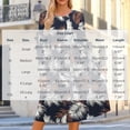 thumbnail image 3 of CHGBMOK Women's Midi Dress Long Sleeve Loose Fit Dresses Casual Crew Neck Print Dresses, 3 of 7