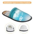 thumbnail image 3 of Fotbe Sunny Ocean Waves Pantuflas Peludas para Mujer con Estampado, Zapatillas de Peluche, Zapatos de Invierno para Casa, Uso Interior y Exterior-Large, 3 of 8