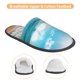 thumbnail image 3 of Balery Sunny Ocean Waves Pantuflas de Casa de Felpa Silenciosas con Diseño Estampado, Zapatillas Cómodas Antideslizantes de Algodón para Interior-Large, 3 of 8