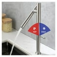 thumbnail image 4 of Sink Kitchen Faucet 304 Stainless Steel Mixer Water Cold Hot Taps, Single Handle 360 Rotation Ceramic Valve Folding ,Made to Last, 4 of 6