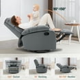 thumbnail image 4 of hzlagm Glider Recliner Nursery Chair with Manual Adjustable Footrest Swivel Rocker Recliner for Small Spaces Living Room Bedroom RV - Dark Gray, 4 of 6