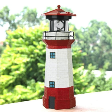 Solar Power Led Lighthouse Light With, Lighthouse Garden Decor Canada