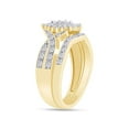 thumbnail image 4 of AFFY 0.50CT White Cubic Zirconia Wedding Bridal Ring Set in 14K Yellow Gold over Sterling Silver-6, 4 of 7
