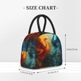 thumbnail image 3 of Haiem Red And Blue Fire Peacock Printed Lunch Bag Women, Lunch Box Lunch Bag for Women, Small Leakproof Cute Lunch Tote Large Capacity Reusable Insulated Cooler Lunch Container, 3 of 6