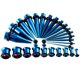 thumbnail image 2 of Calibradores De Oído De Acero Inoxidable Estiramientos De Túneles De Perforación Anillos Tóricos Dobles Sunnimix Azul Kit de estiramiento de medidores de oído, 2 of 7