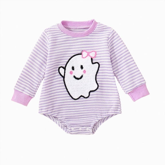 NLOMOCT Newborn Girl Outfits Long Sleeve Romper for Baby Girl Fall Winter One Piece Baby Rompers Girl Printed Casual Infant Bodysuit Brown,6-12 Months