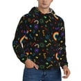 thumbnail image 2 of Pofeuu Cartoon Pride Lgbt Print Mens Casual Hooded Collar Drawstring Hoodies Pullover Sweatshirts Casual Long Sleeve Shirts-XX-Large, 2 of 7