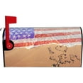thumbnail image 2 of Beach and American Flag Waterproof Mail Cover Magnetic Mailbox Wraps Post Letter Box Cover for Garden Home Decor 25.5x21 in, 2 of 6
