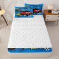 thumbnail image 4 of Erosebridal Colorful Racing Car Zipper Full Size Comforter Sets with Fitted Sheet and 2 Pillowcases,Extreme Speed Games Zipper Bedding Set For Boys,Reversible,4 Pieces, 4 of 7