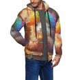 thumbnail image 2 of Vsdgher Rainbow Lamb Breakfast Mens Hoodies Zip Hoodie, Hoodies for Men, Zip-up Hooded Sweatshirt-Large, 2 of 5