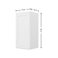 thumbnail image 4 of Furinno Shaker Wall Kitchen Cabinet 1-Door-2 Shelves, Ready to Assemble, 12 D x 15 W x 30 H, White, 4 of 8