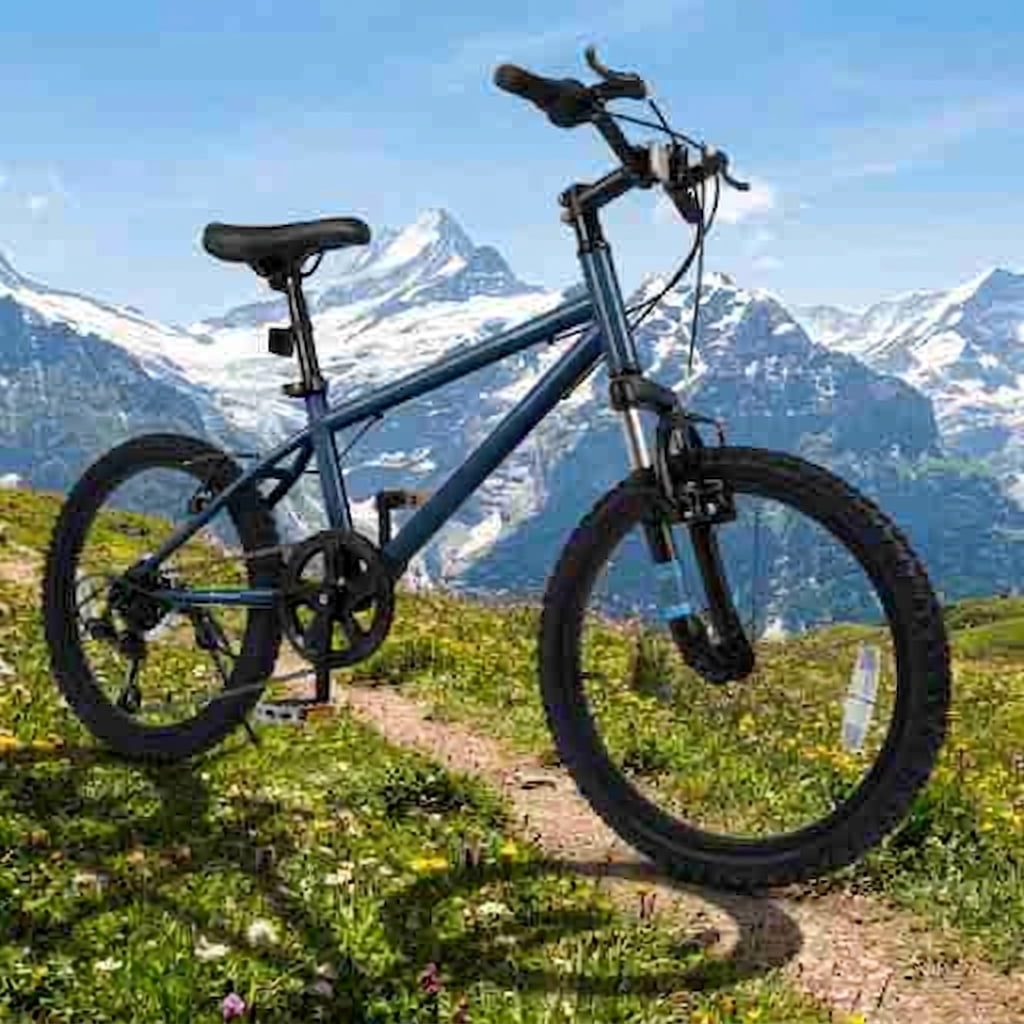 Redsmile Kids Mountain Bike 20 Inch, Boys Girls Bike for Ages 8 and Up, Youth Bicycle with Metal Frame and 110 lb Capacity for Neighborhood Riding and Trails, Blue