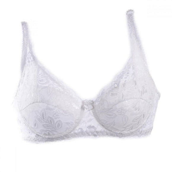Push Up Bra for Women Demi Cup Padded Underwire Supportive Add Size Bras Lace Everyday Comfort Padded Up Embroidery Lace Bra 32-40B