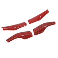 thumbnail image 2 of 4 Pcs Gear Shift Wiper Lever Cover ABS Wheel Column Shift Paddle Trim Replacement for Tesla Model 3 Y Glossy Red Carbon Fiber Style, 2 of 5