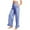 01-Blue, variant on Women's Wide Leg Pants Fashion Loose Casual Plaid Patchwork Comfortable Elastic Waist Home Sleepwear Trousers Pink XXL