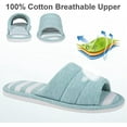 thumbnail image 3 of Women's Soft Indoor Slippers Open Toe Cotton Memory Foam Slip on Home Shoes House Slippers, 3 of 7