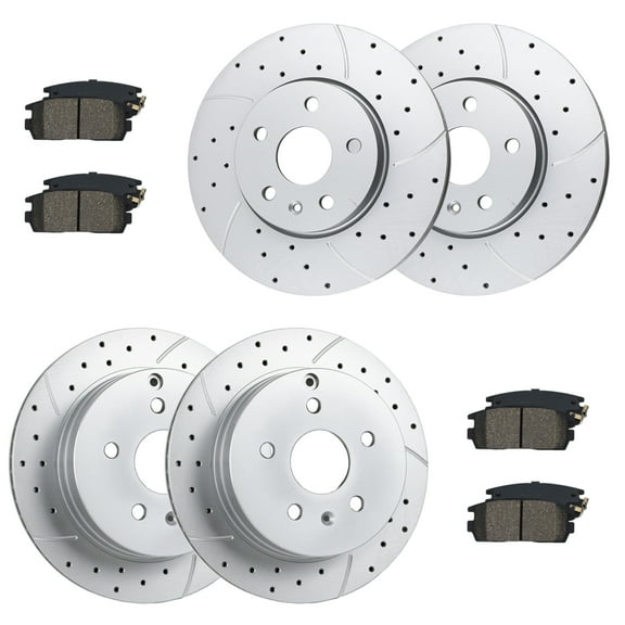 Front and Rear Brake Rotors Pads fit for Chevy Equinox GMC Terrain 2010-2017