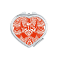 thumbnail image 1 of Red Beijing Opera Head Paper-cut Mirror Travel Magnification Portable Handheld Pocket Makeup, 1 of 3