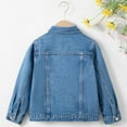 thumbnail image 4 of KAUOD Girls Jeans Jackets Cute Star Embroidery Buttons Front Denim Jackets Teen Kids Vintage Pockets Jeans Coats Clothes, 4 of 9