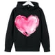 thumbnail image 4 of Sudadera con capucha y estampado de corazón de San Valentín, sudadera de manga larga para niños y niñas, chaqueta para niñas de talla mediana y grande., 4 of 7