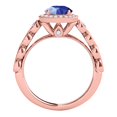 thumbnail image 3 of Mauli Jewels Rings for Women 1.20 Carat Diamond And Sapphire Ring 4-prong 14k Rose Gold, 3 of 6