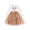 White Reindeer, variant on Arshiner Toddler Tutu Dress Little Girls Long Sleeve Casual Tulle Kids Fall Winter Outfits with Ribbon