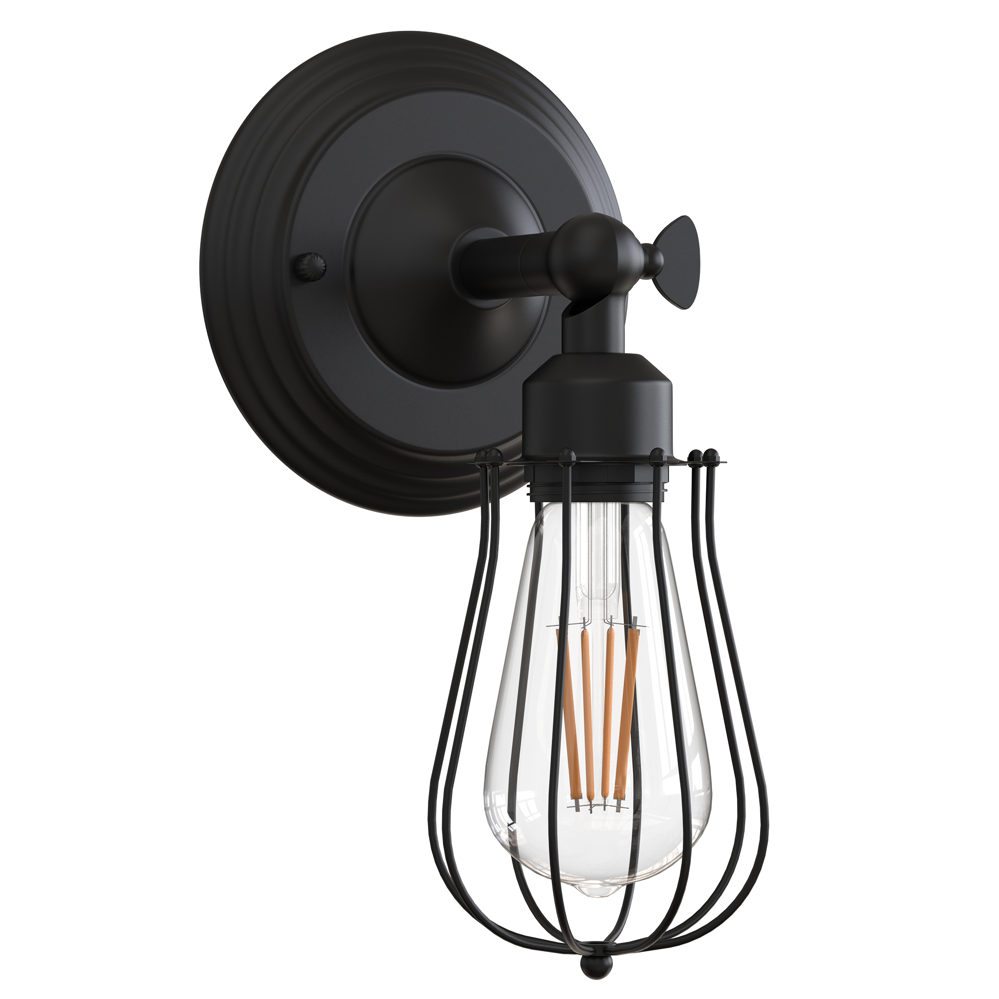 Industrial Wall Sconce Lighting with Plugin Cord, Swing Arm Wall