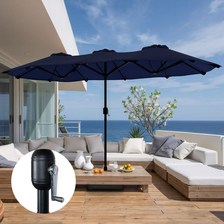 are patio umbrellas waterproof Garvee 10 ft. Patio Umbrella, Waterproof and UV Protection Round Market  Umbrella in Orange with Crank Lift and Tilt TYYPPG_334US9ZQ